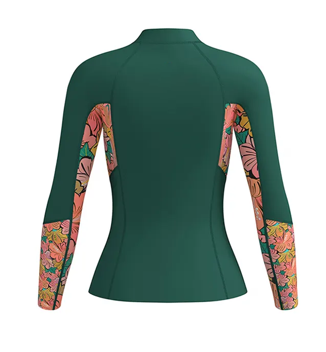 3mm Women neoprene Wetsuit Front Zipper Jacket for Surfing