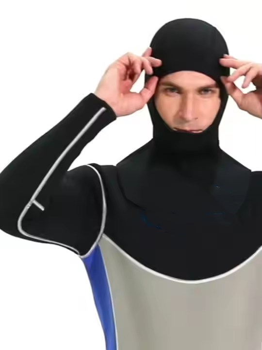 3MM Black Neoprene Wetsuit Cap 