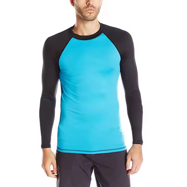 Men's Long Sleeve UPF50+ Surfing Rash Guard Shirts